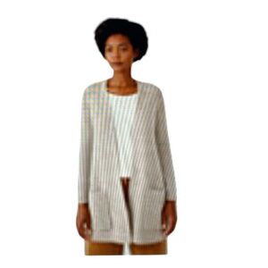 Eileen Fisher Merino Rib Raglan Cardigan in Regenerative Wool